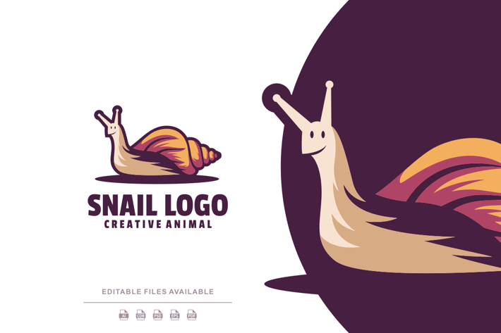 Snail Simple Mascot Logo