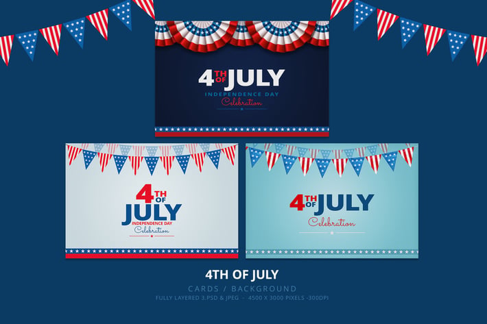 4th of July Card / Backgrounds