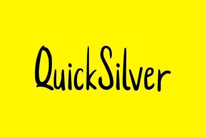 QuickSilver - Cute Handmade Font