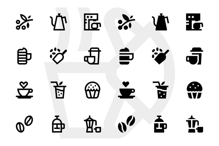 Coffee house icons
