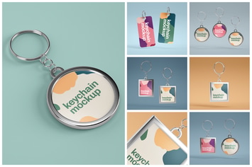 Keychain Mockup Set
