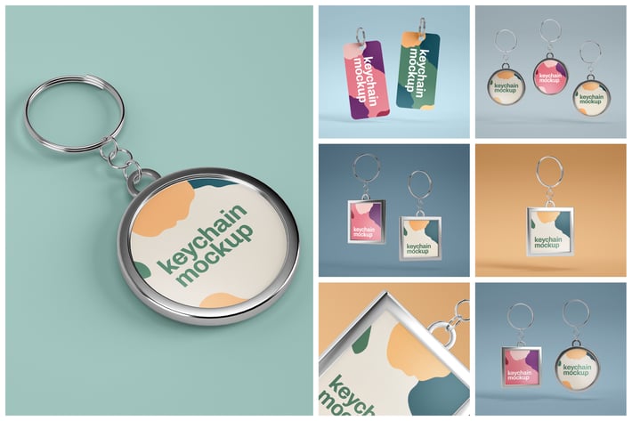 Keychain Mockup Set
