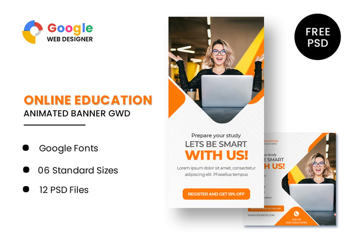 Education Animated Banner GWD
