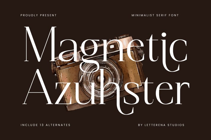 Magnetic Azuhster Minimalist Serif Font