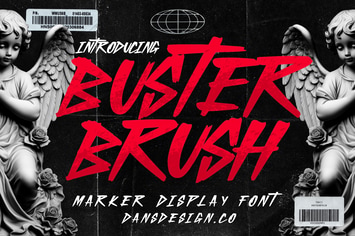 Buster Brush Modern Marker Display Font