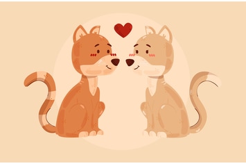 Cats Love Illustration