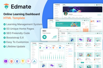Edmate - Learning Dashboard HTML Template