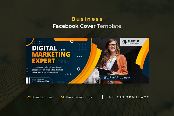 Business r8 Facebook Cover Template