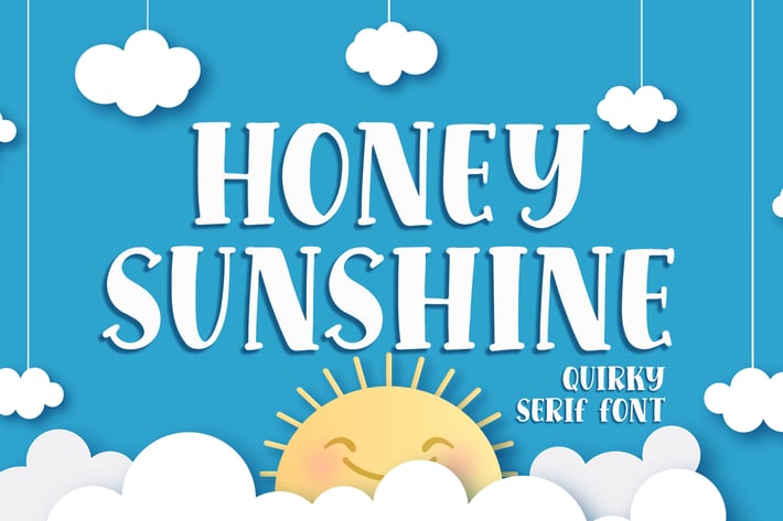 Honey Sunshine - a Quirky Serif Font