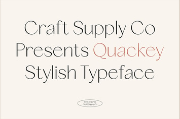 Quackey - Stylish Typeface