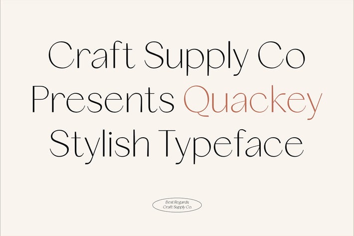 Quackey - Stylish Typeface