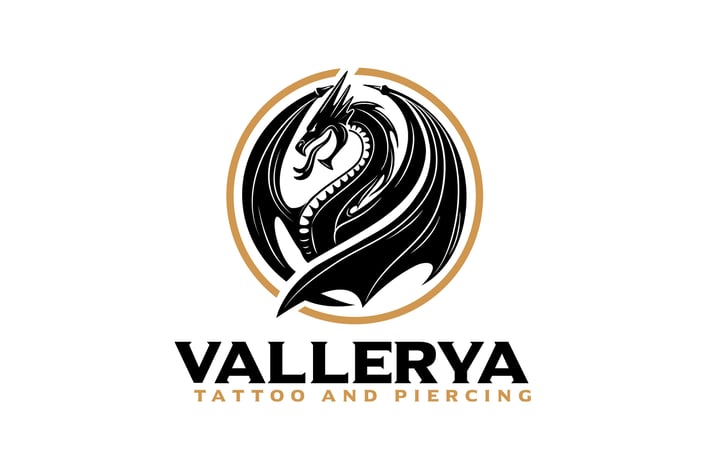 Heraldic Royal Dragon Emblem Logo
