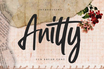 Anitty - Fun Brush Font