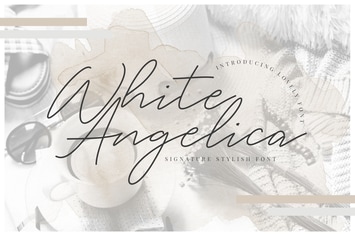 White Angelica Signature Wedding Font