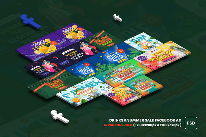 Drinks and Summer Sale Facebook Ad