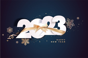 Business Happy New Year 2023 greeting card