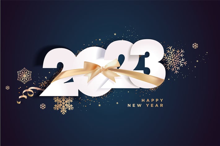Business Happy New Year 2023 greeting card