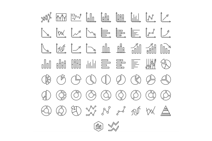 65 Charts Line Icons