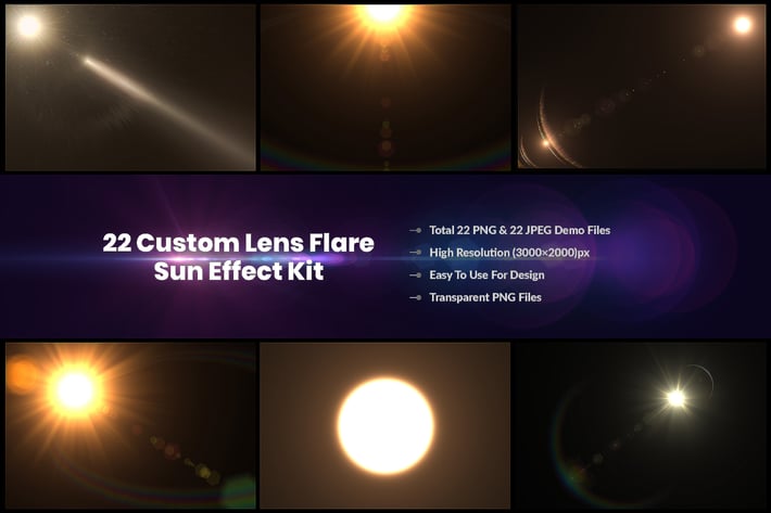 Sun Effect Kit 22 Custom Lens Flare