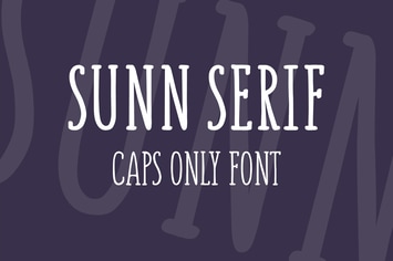 SUNN Serif Caps Only Font
