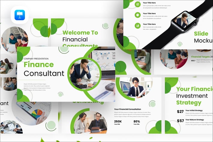 Finance Consultant Keynote Presentation Template