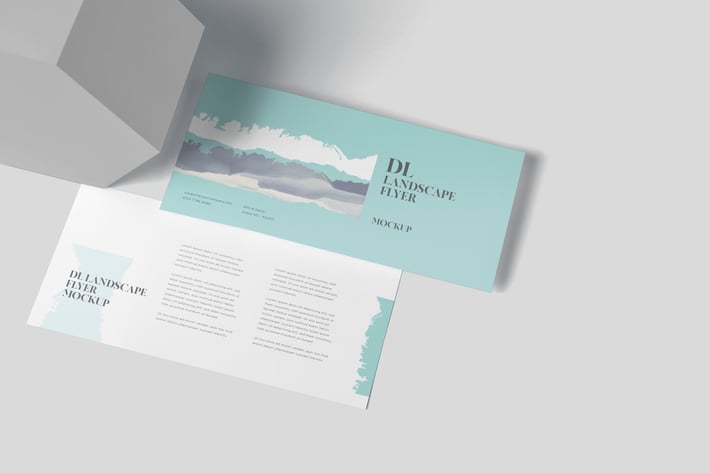 DL Landscape Flyer Mockups