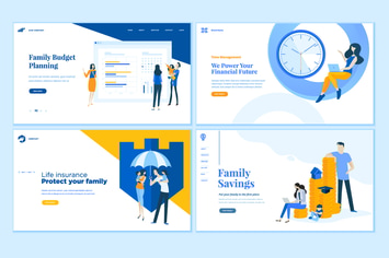 Set of Business Web Page Design Templates