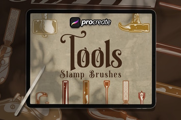 Dansdesign Craftsman Tool Brush Stamp Procreate 