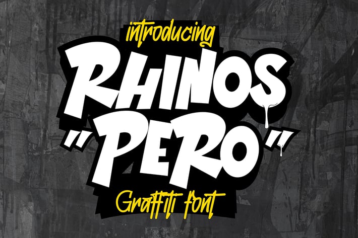 Rhinos Pero - Quirky Graffiti Font