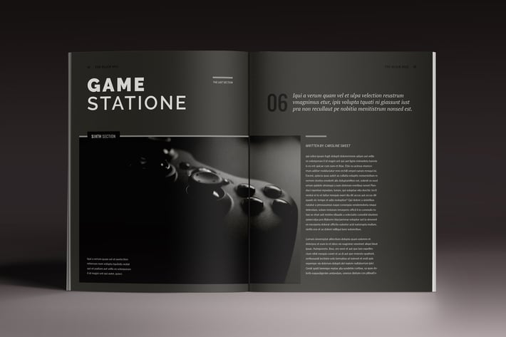 Blackazine Indesign Template