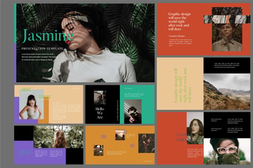 Jasmine Dark Lookbook - Fashion Powerpoint