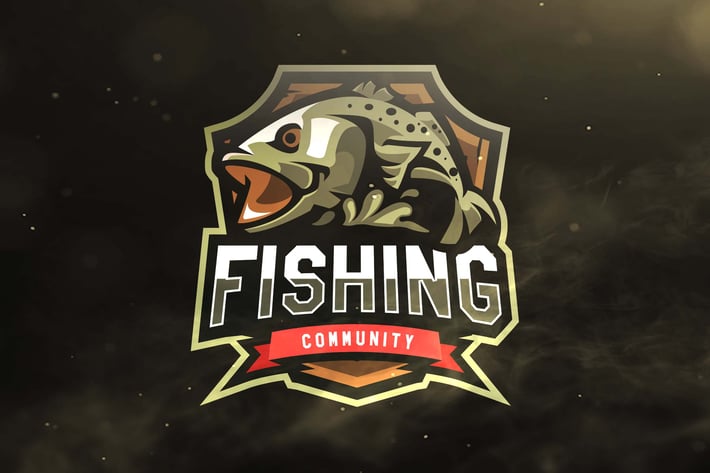Fishing Community Sport and Esports Logos