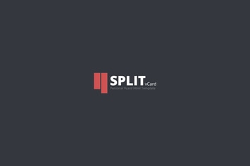  Split : Personal CV/Vcard Template 