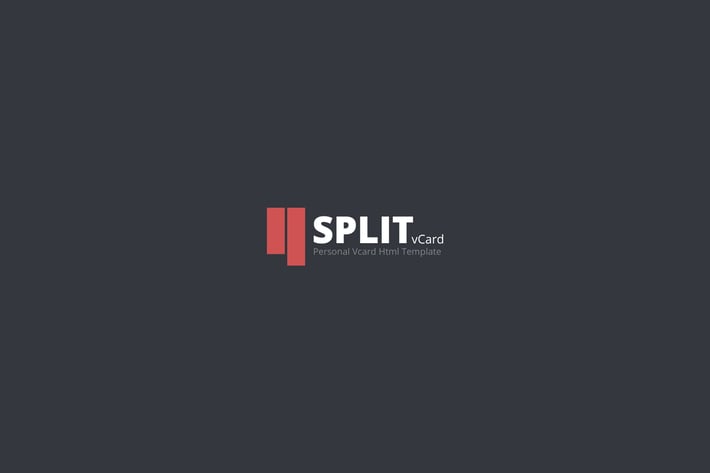  Split : Personal CV/Vcard Template 