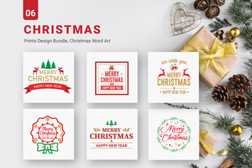 Christmas Bundle of  SVG PNG EPS Cutting Files