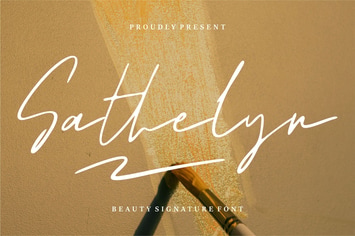 Sathelyn | Beauty Signature Font
