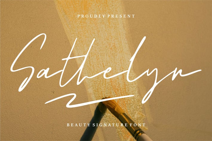 Sathelyn | Beauty Signature Font