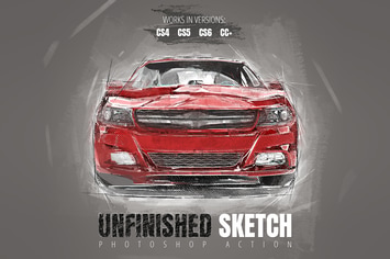 Unfinished Sketch Photoshop Action