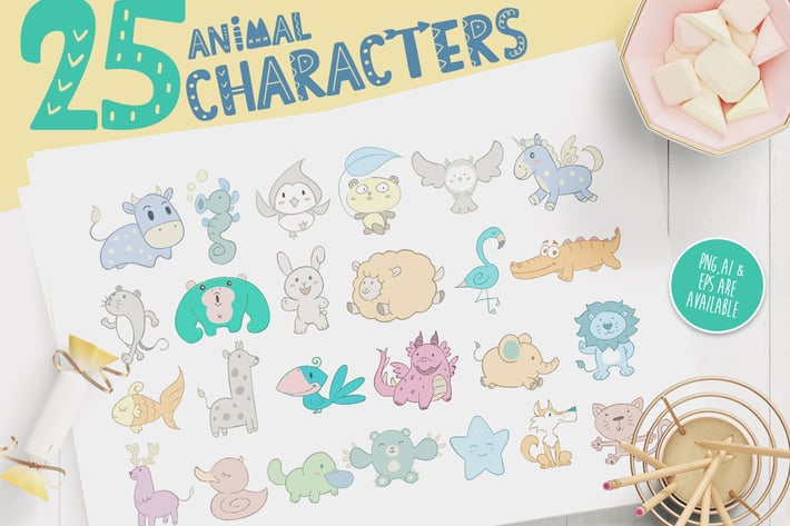 Character Animal Decorative for Kids