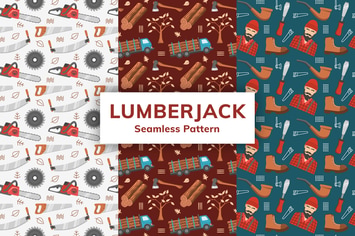 Lumberjack Seamless Pattern