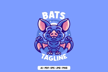Bats Cartoon logo