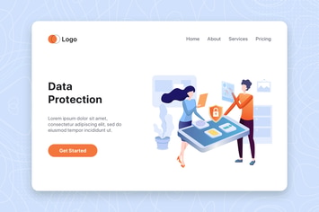 Data protection concept for Landing page Template