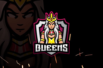 Queen Esports - Mascot & Esport Logo