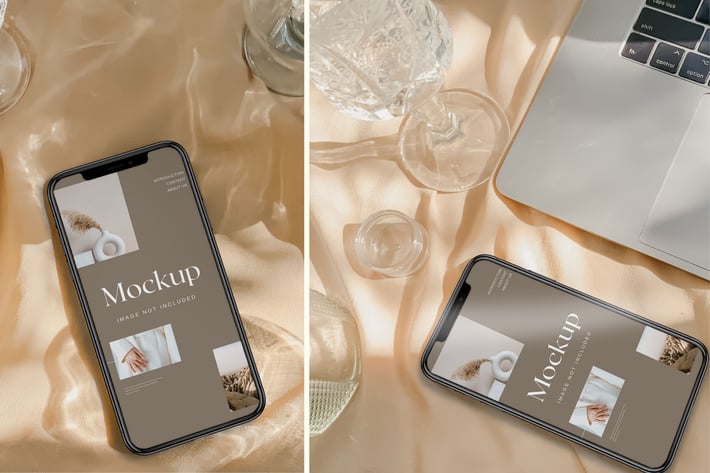 Phone Mockup Scandinavian on table