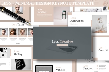 Less - Minimal Design Keynote Template