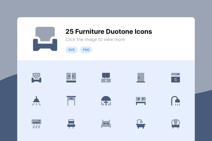 Furniture Duotone Icons