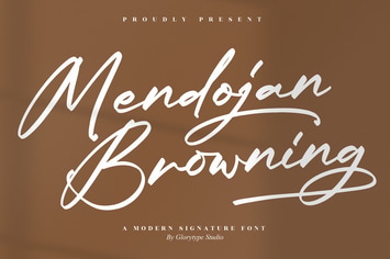Mendojan Browning Signature Font