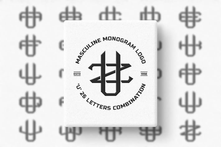 U (A-Z) Monogram Logo Creator Pack Vol.4