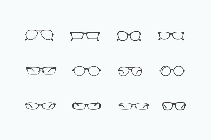 12 Glasses and Spectacle Icons