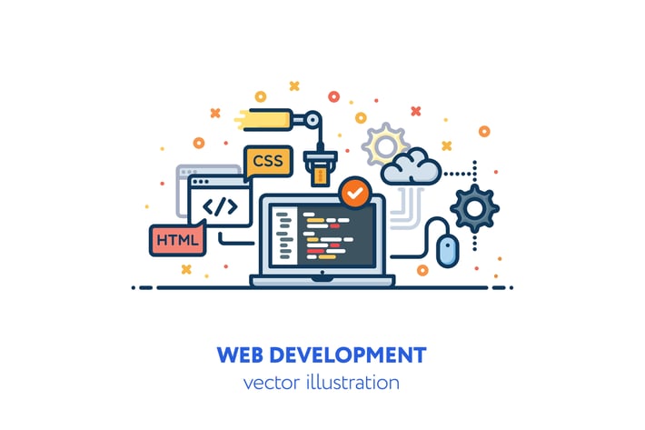 Web development illustration